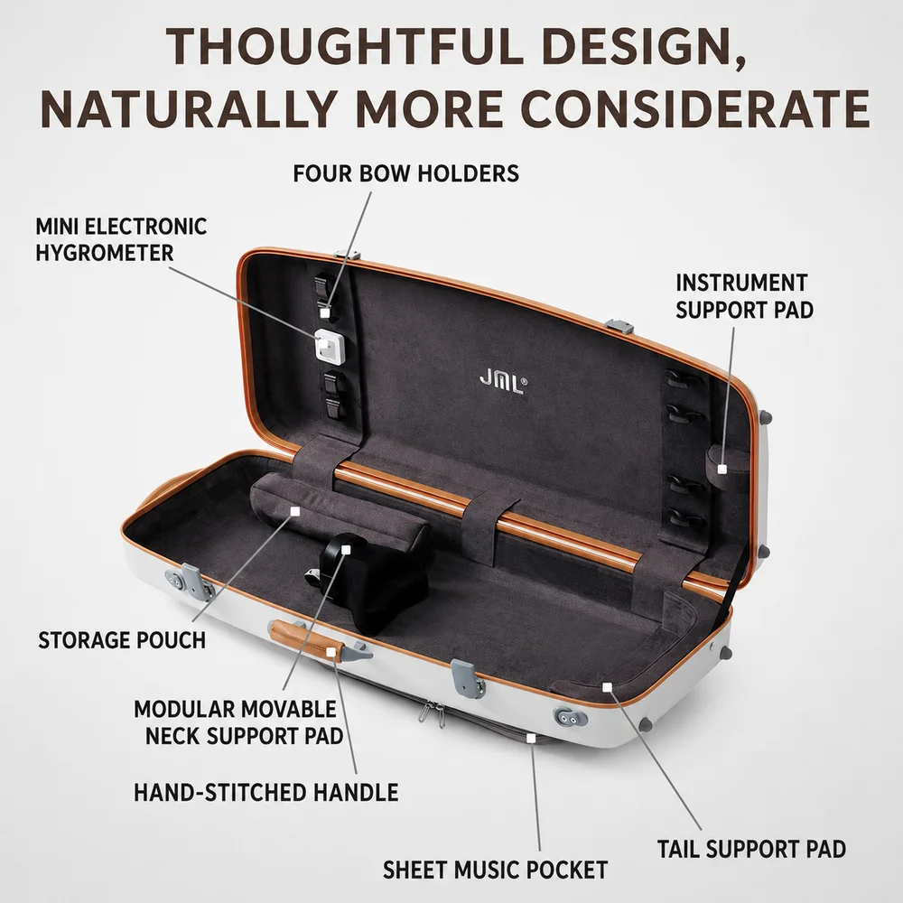 JML CL7 Oblong Viola Case Interior View