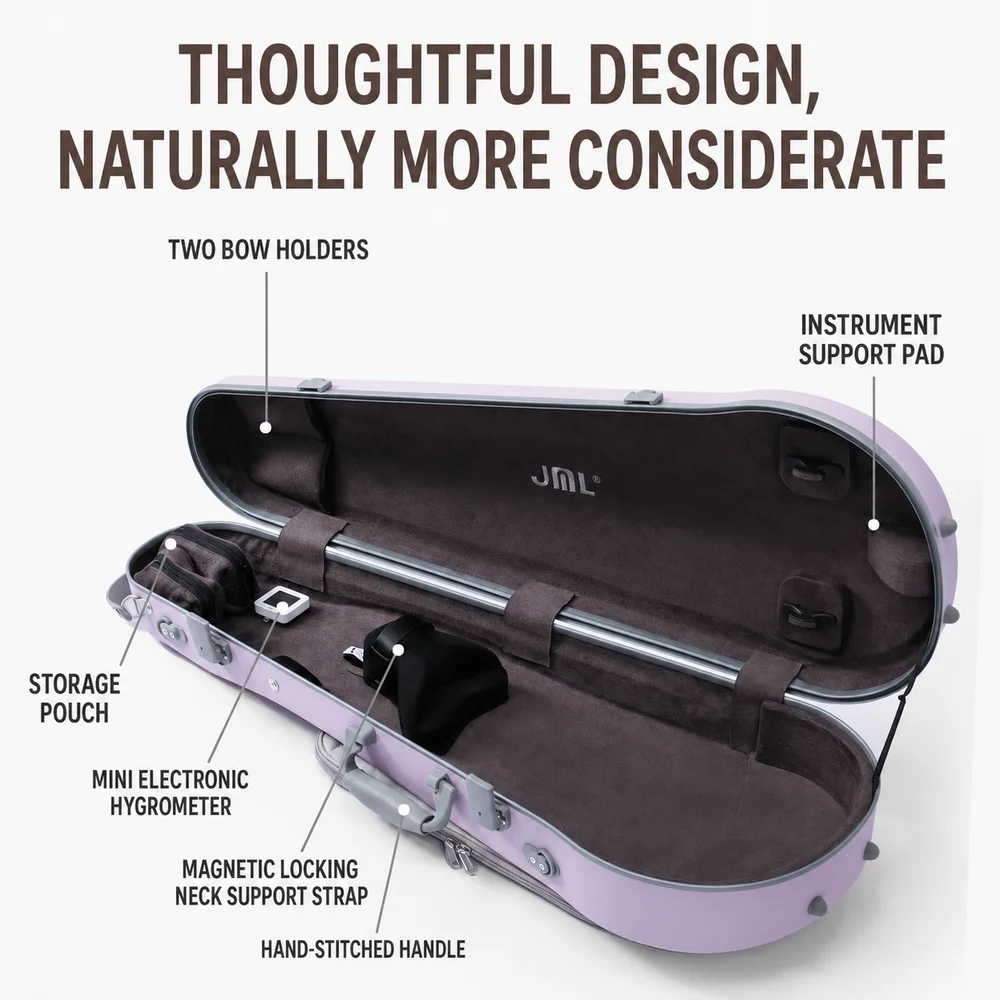 JML Soft-Touch Triangular Viola Case Interior View